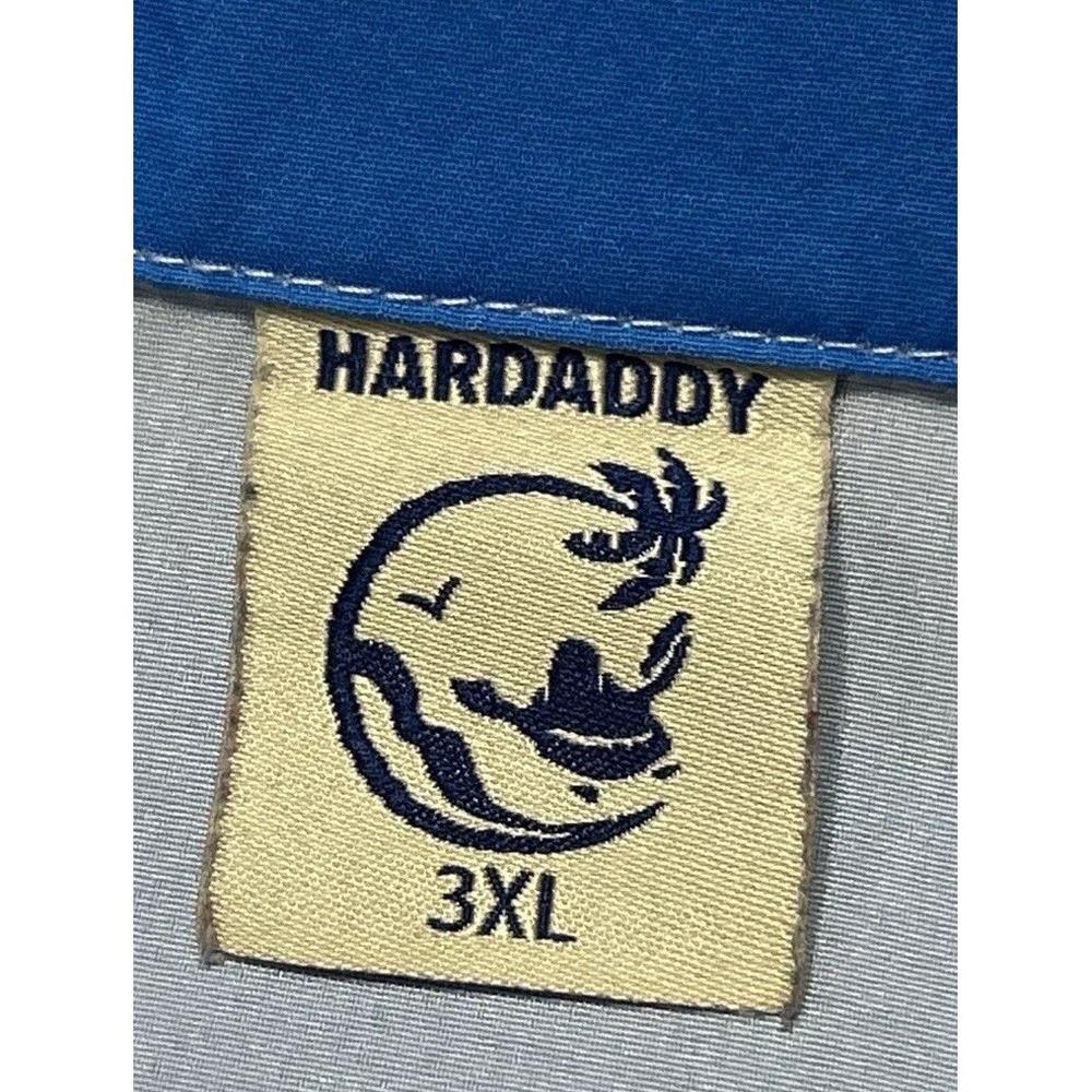 Mens Hardaddy Hawaiian Shirt Blue & Gold Macaw Ocean Beach Bird Sz 3XL CLEAN - Picture 6 of 7